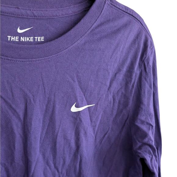 Nike Men's Team Legend Long Sleeve Tee Shirt Crew Neck Purple Size S - Picture 3 of 9